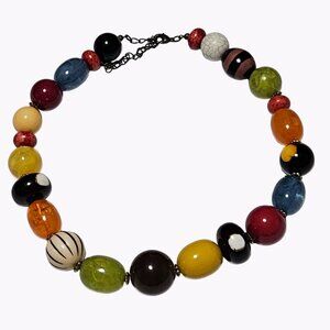 African Inspired Colorful Beaded Bracelet Handcrafted Statement Fashion Jewelry